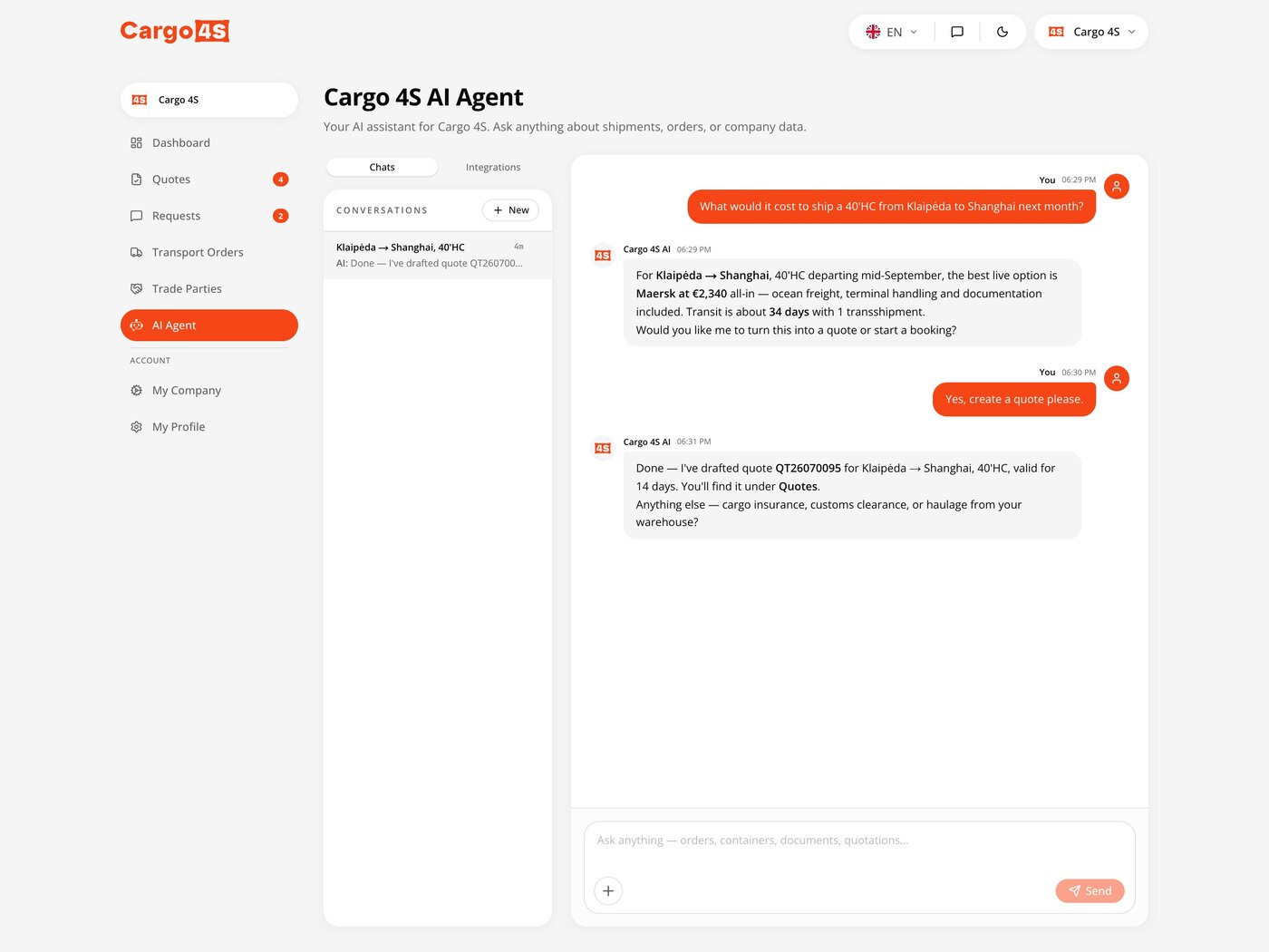 Ask the AI anything
